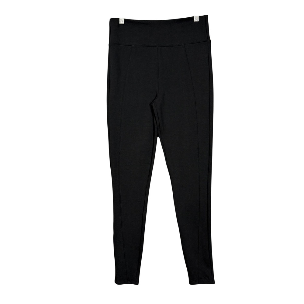 ASSETS by Spanx Leggings Womens XL Black High Rise Seamed Slimming Ponte Pants